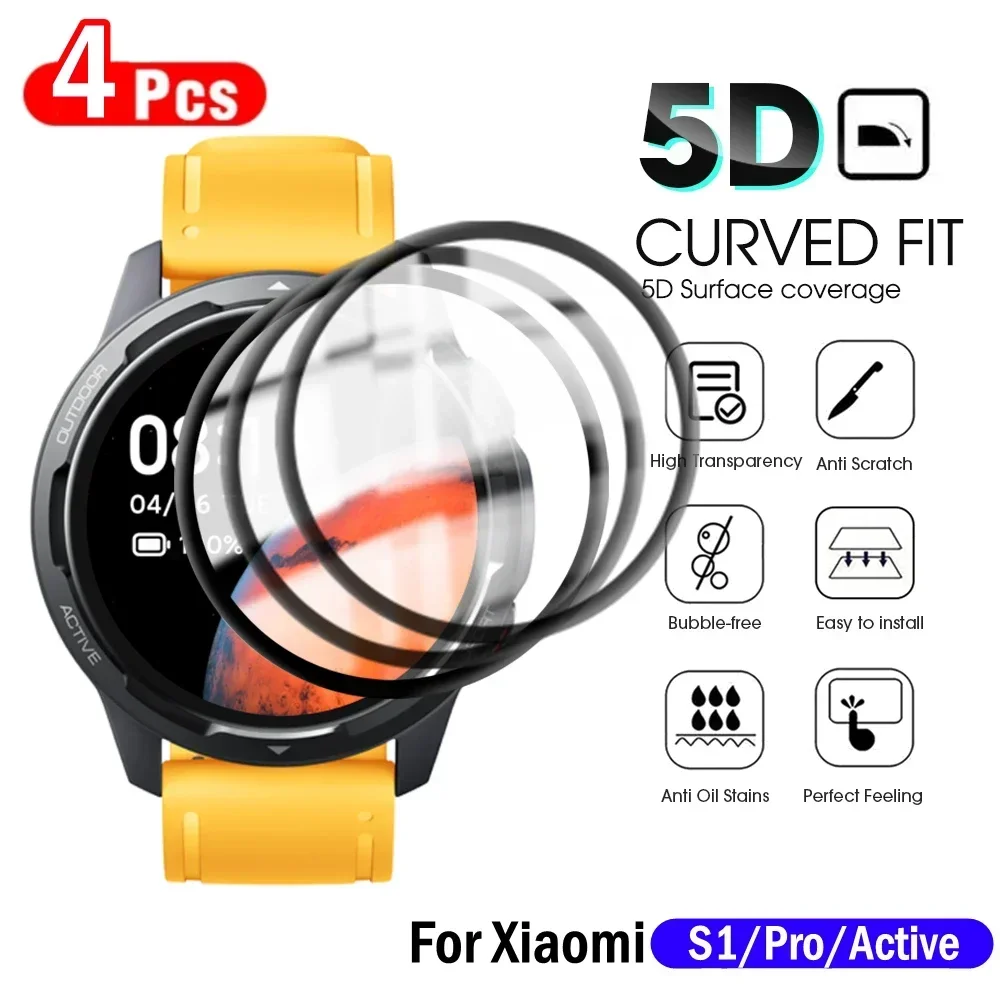 Flexible Protective Film for Xiaomi Watch S1 Active S1 Pro Soft Screen Protector for Mi S1/S1Pro/S1 Active Smartwatch HD Film