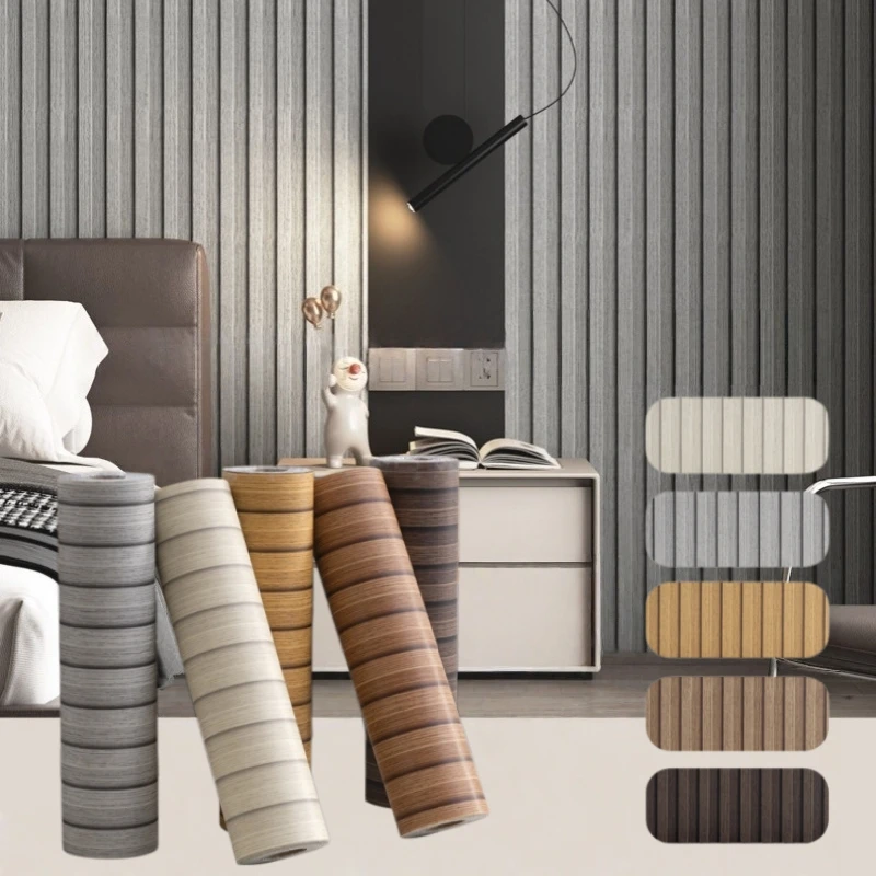 

Thicken Wood Grain Self-adhesive Waterproof Wall Stickers for Living Room Wall Cladding Peel and Stick Wallpapers Home Decor
