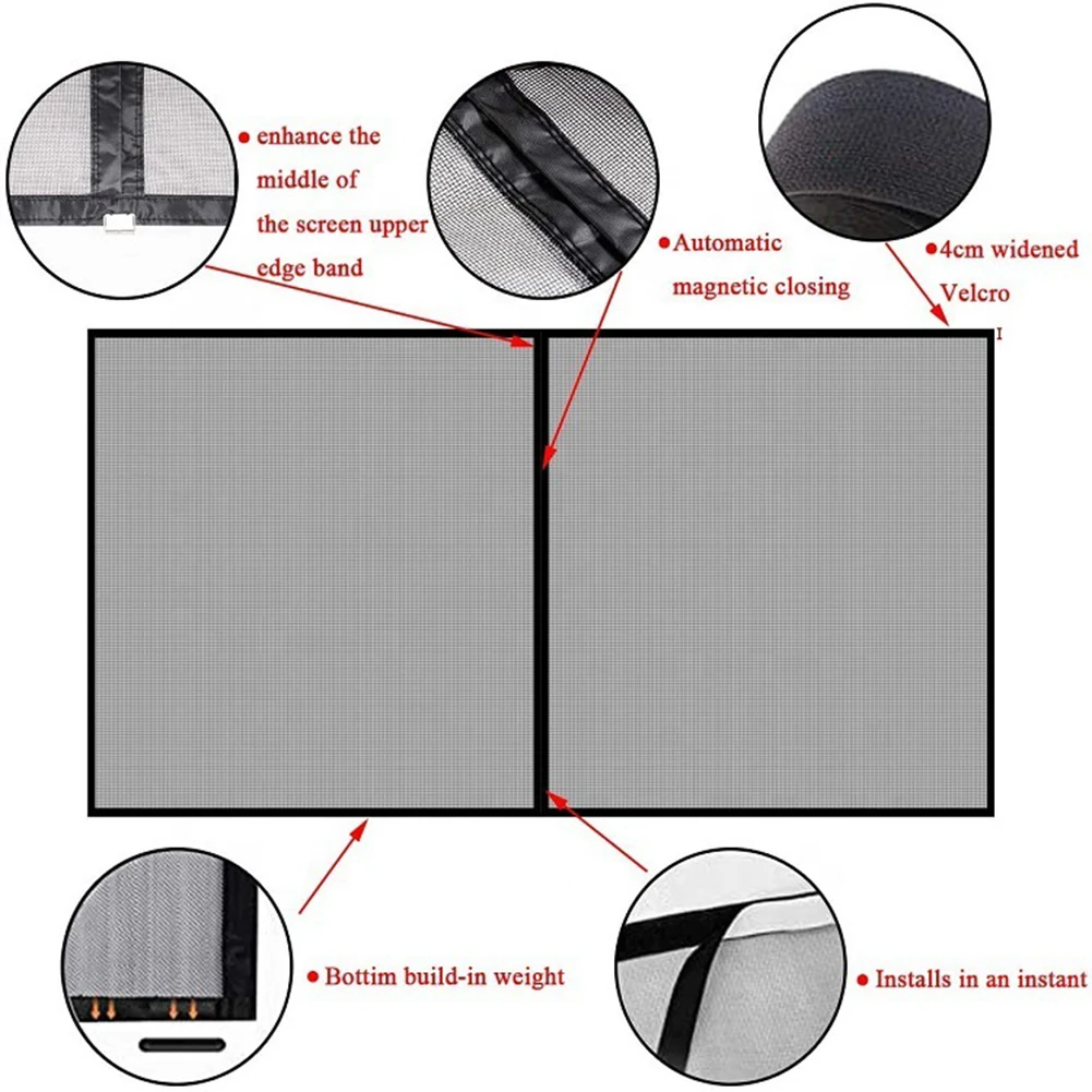 

Экран 8x7 футов 8x7 футов, стекловолоконный экран, задняя дверь, патио, предназначенный для 1 автомобильных гаражей, идеально подходит для гаражных ворот