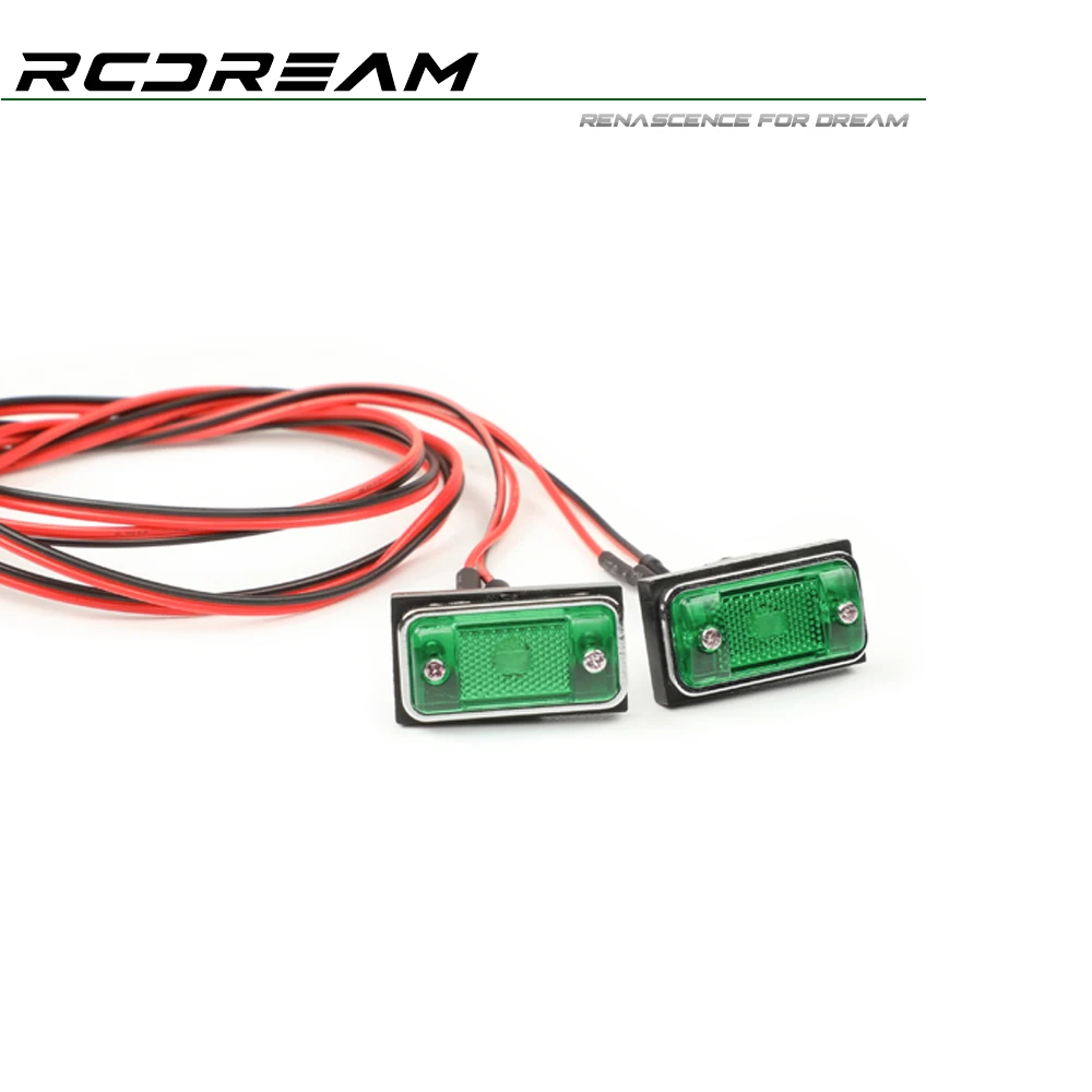 RCDream 1-10 Turn Light / Signal Lamp / Side Indicator Light for 1/10 RC Car TRX4 SCX10 1/14 Truck Upgrade Option parts #R001Y/R