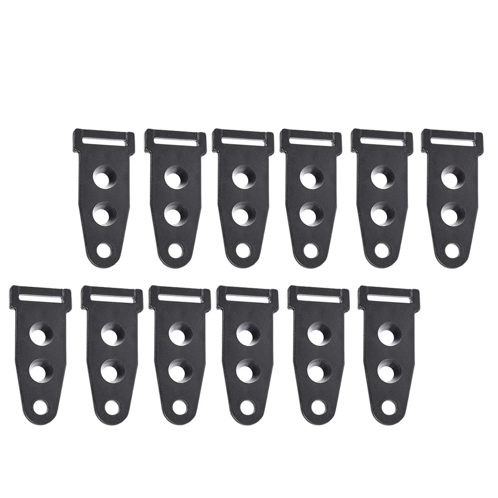 

10 Pcs Tent Adjustment Buckle Rod Connector Pole Canopy Adjuster Webbing Ribbon Regulator 45X13X05CM Black Fixing Spare Part