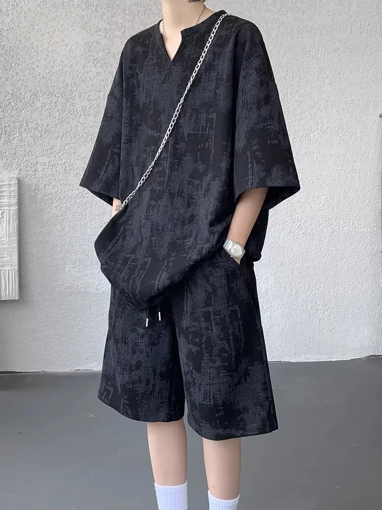 completo-sportivo-estivo-da-uomo-romon-in-seta-ghiaccio-vestibilita-ampia-sottile-manica-corta-nuovo-stile-2026-in-fibra-di-poliestere-t-shirt-e-pantaloncini-coordinati