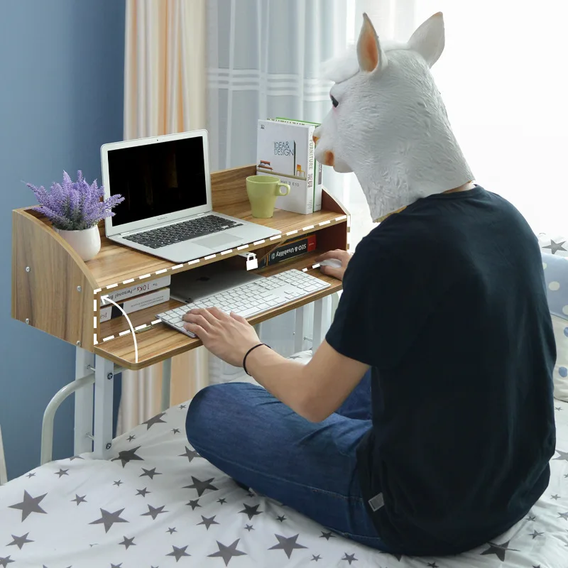 1 [Manufacturer] Creative dormitory computer desk, upper bunk table for bed, dormitory artifact lazy desk
