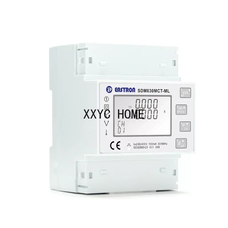 Para EASTRON SDM630MCT-ML-TCP Medidor de energia trifásico multicanal Modbus RJ45 TCP