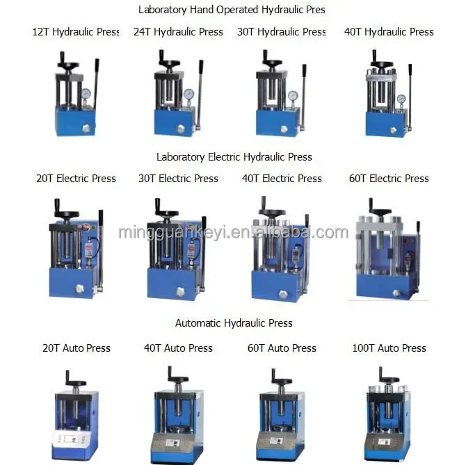 Presse isostatique électrique Lab 12T (zone 22x70mm) avec température. Contrôleur-MG-PCD-12J