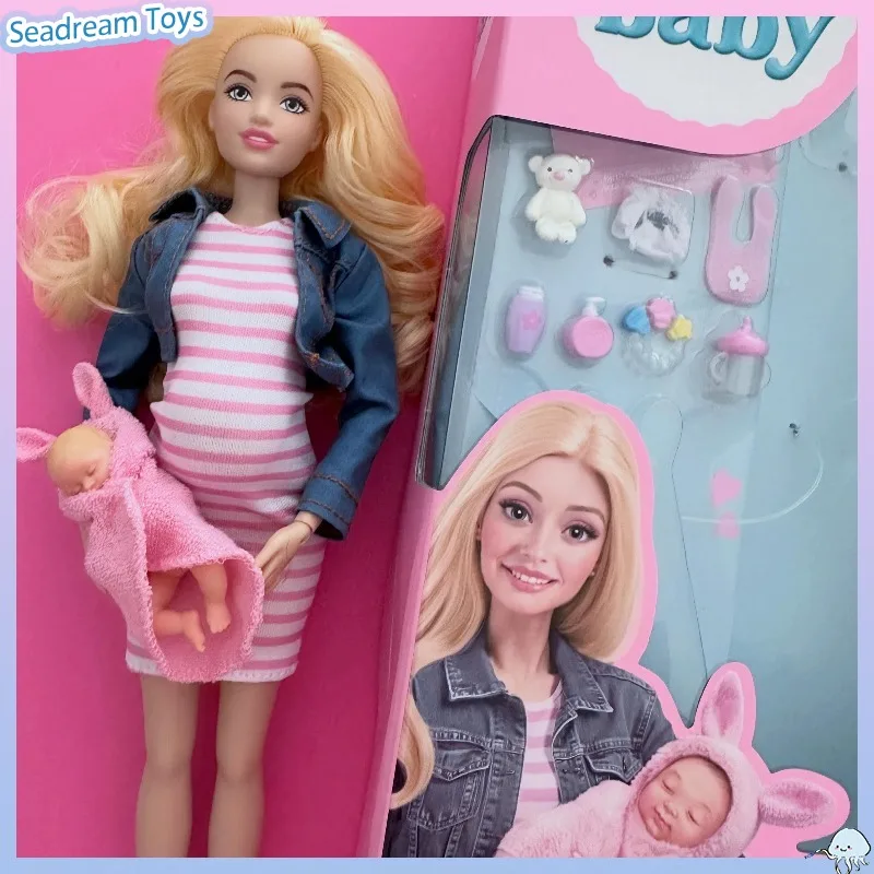Genuine ZURU My Mini Baby Mom & Baby Surprise Doll Set Role Play Simulation Toy Desktop Ornament Collectible Souvenir Present view 2