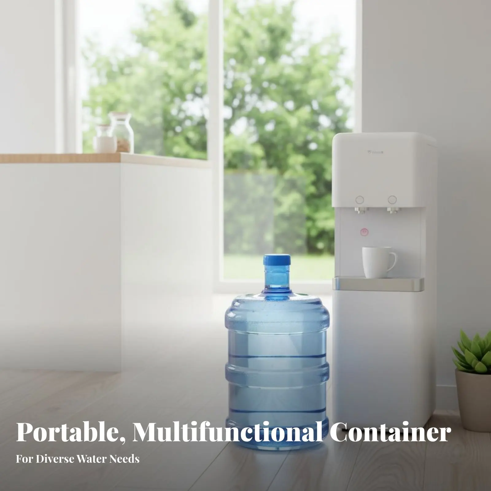Large Water Dispenser Bottle Leak-Resistant Plastic Water Storage Barrel Long-Lasting and Sturdy Included for Home, Office