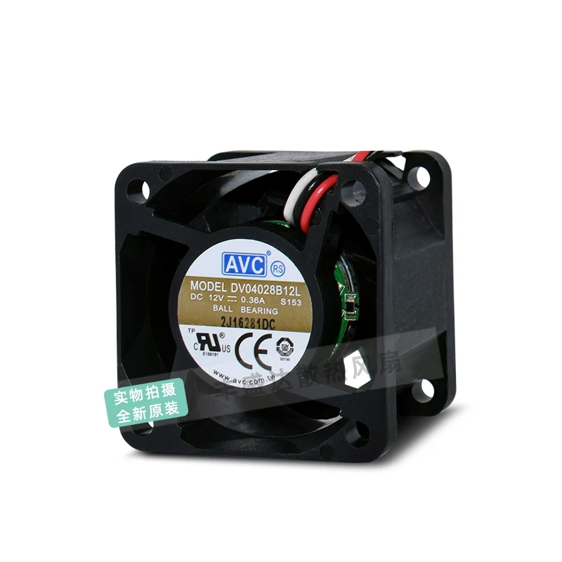 

AVC DV04028B12L DC 12 В 0,36 А 40x40x28 мм 3-проводной охлаждающий вентилятор