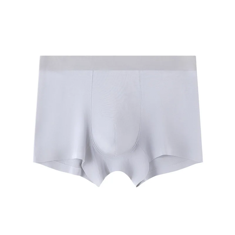 BirdTree 2PCS 100% Silk Casual Underwear, Men\'s Scarless Mid Waist, Breathable Boxer Briefs, 2024 Spring New P41963QC