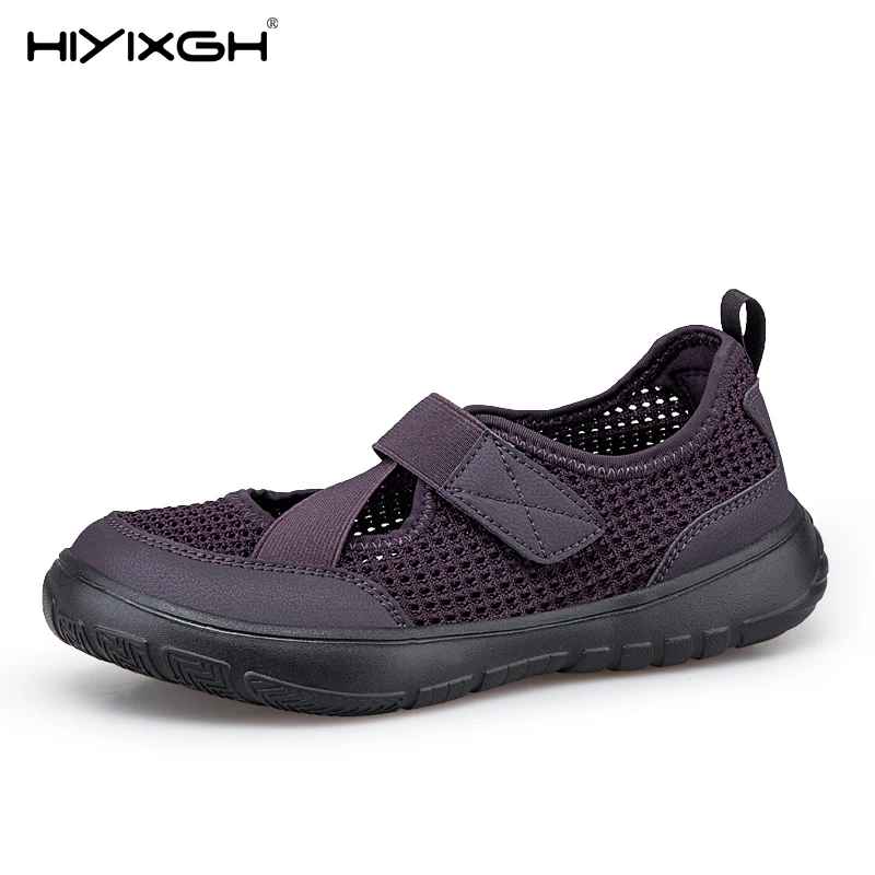 Wide feet women's summer sandals outdoor walking shoes non-sliding minimalist sports shoes suitable for diabetic elderly