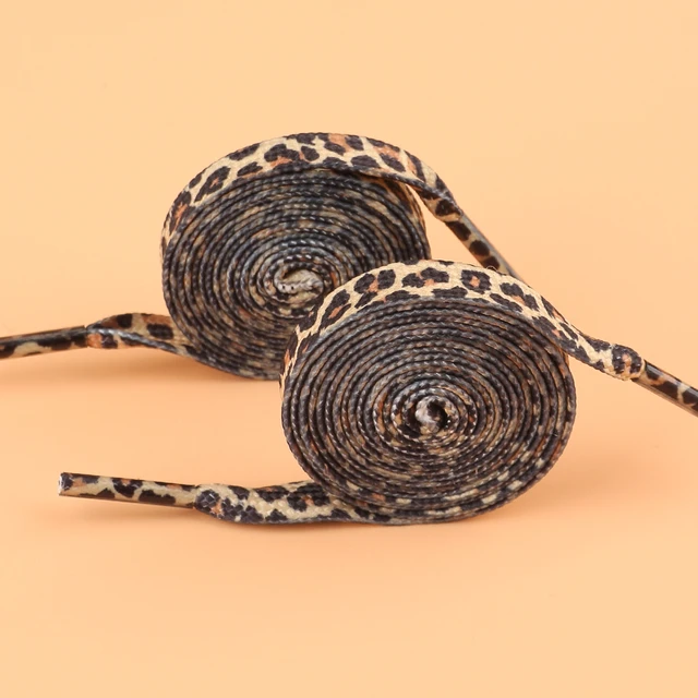 1 Pair Newest Classic Leopard Print Shoelaces Women Girl Men Flat Laces Applicable to all kinds of shoes for Outdoor Activities AliExpress 322