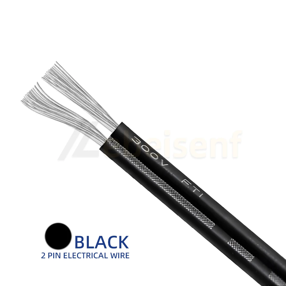 2Pin 2m/5m/10m/20m UL2468 2 Pins Elektrokabel 24 22 20AWG verzinntes Kupfer isoliertes PVC-Verlängerungs-LED-Lichtleistenkabel 2-Pin