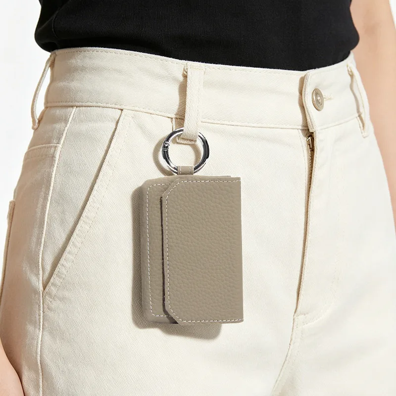 2026 Portable Men Leather Card Holder Wallet, Mini Slim Credit Card Wallet Coin Pocket, Unisex Front Pocket Card Case for Women