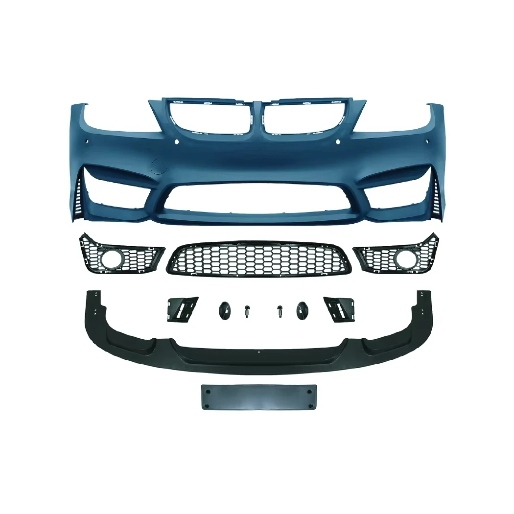 Body Kit Tail throat Grille Bumper For  3 Series E90 2005-2012 upgradation To M4 four types style updated bumper Grille