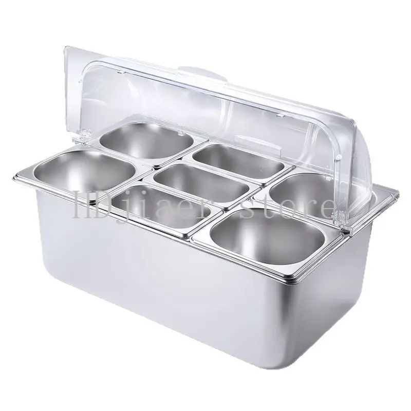 

Commercial fresh-keeping lid seasoning box, stall ingredient box