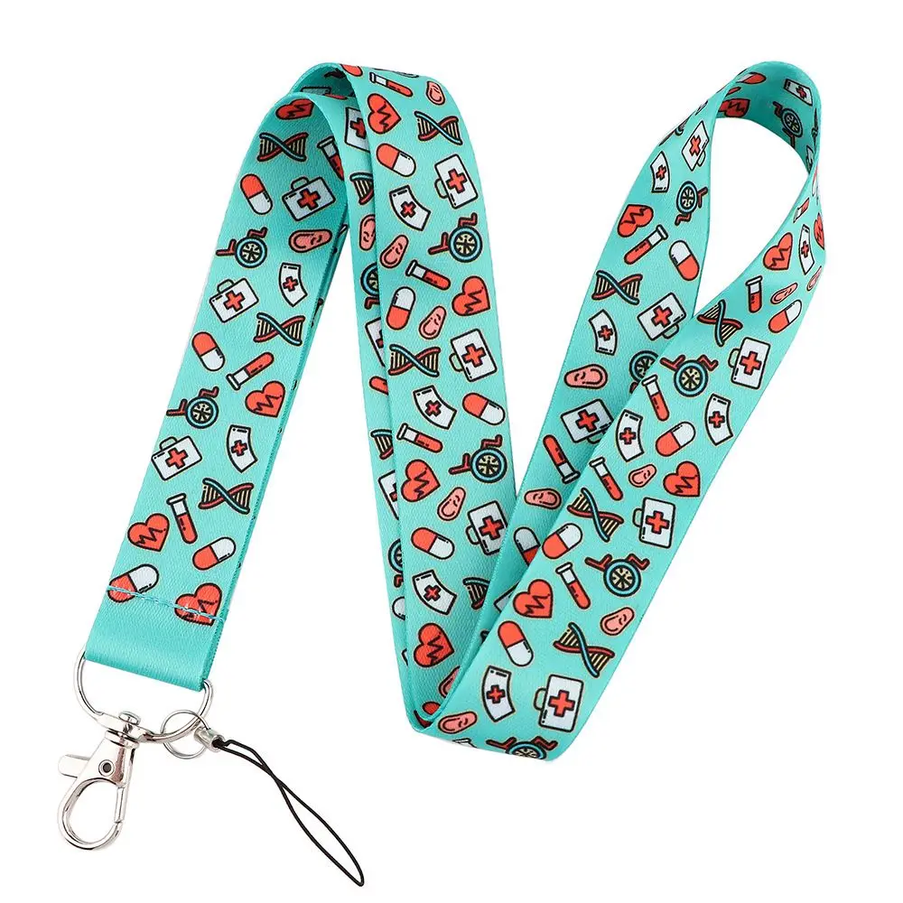 Hospital Supplies Doctor Phone Charm Keyring Lariat Doctors ID Card Hang Rope Mobile Phone Strap Nurse Lanyard Neck Straps