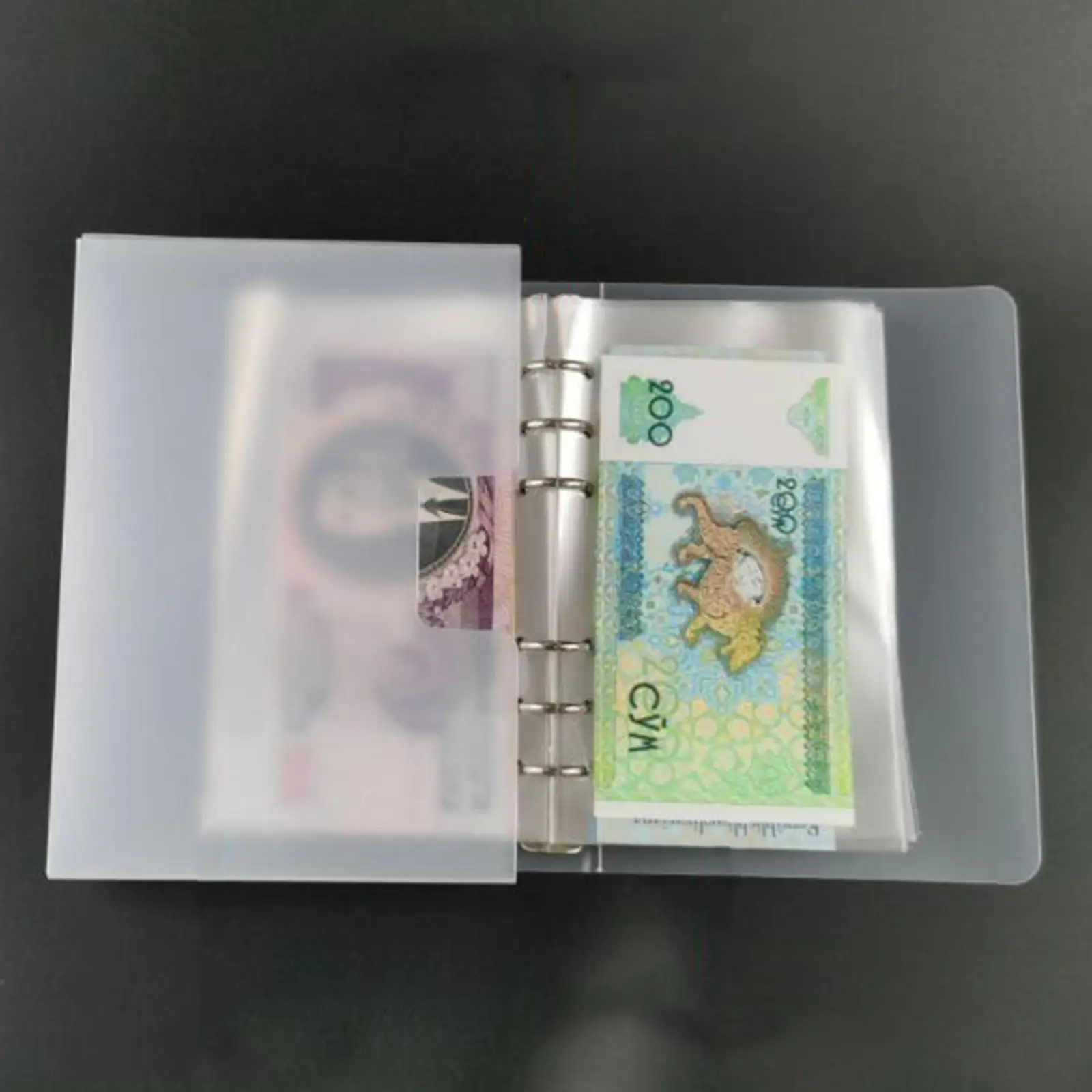 Clear Paper Money Album Currency Collection Supplies Book Travel Banknote Stamp Storage, Collection Folder for Paper Souvenirs