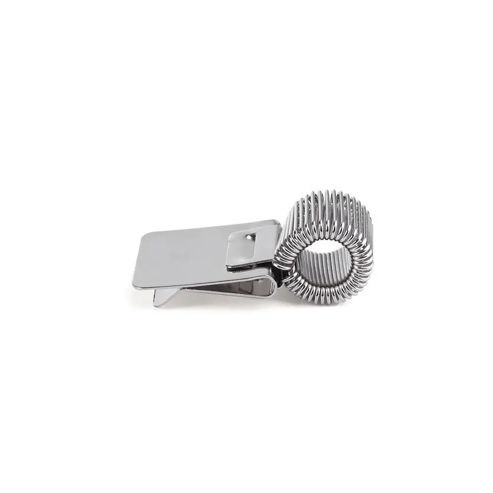 1PC Useful Stationery Portable Spring Pen Holder Elastic Loop Notebook Metal Pen Clips