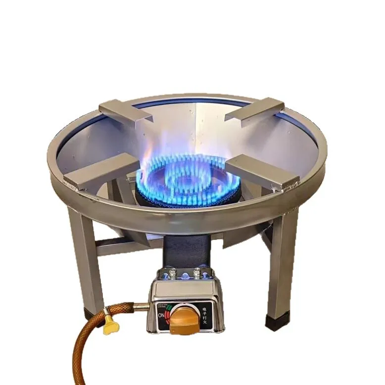 Commercial High Pressure Gas Stove Single Burner Soup Stove For Braised Meat Noodle Cooking Street Vendor