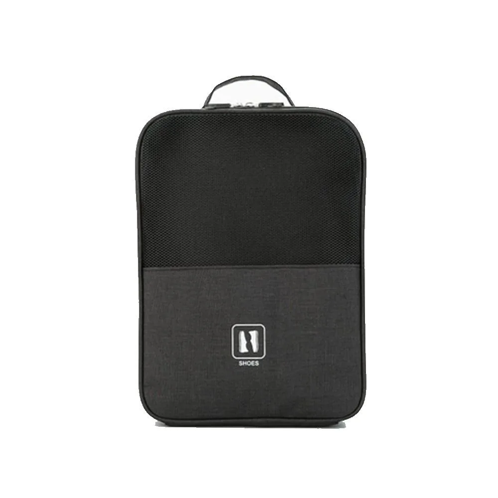 حقيبة تخزين الأحذية بطبقة مزدوجة، حقيبة أحذية للسفر معلقة شبكية قابلة للتنفس، سعة كبيرة مع حقيبة تغليف أحذية الجيب
