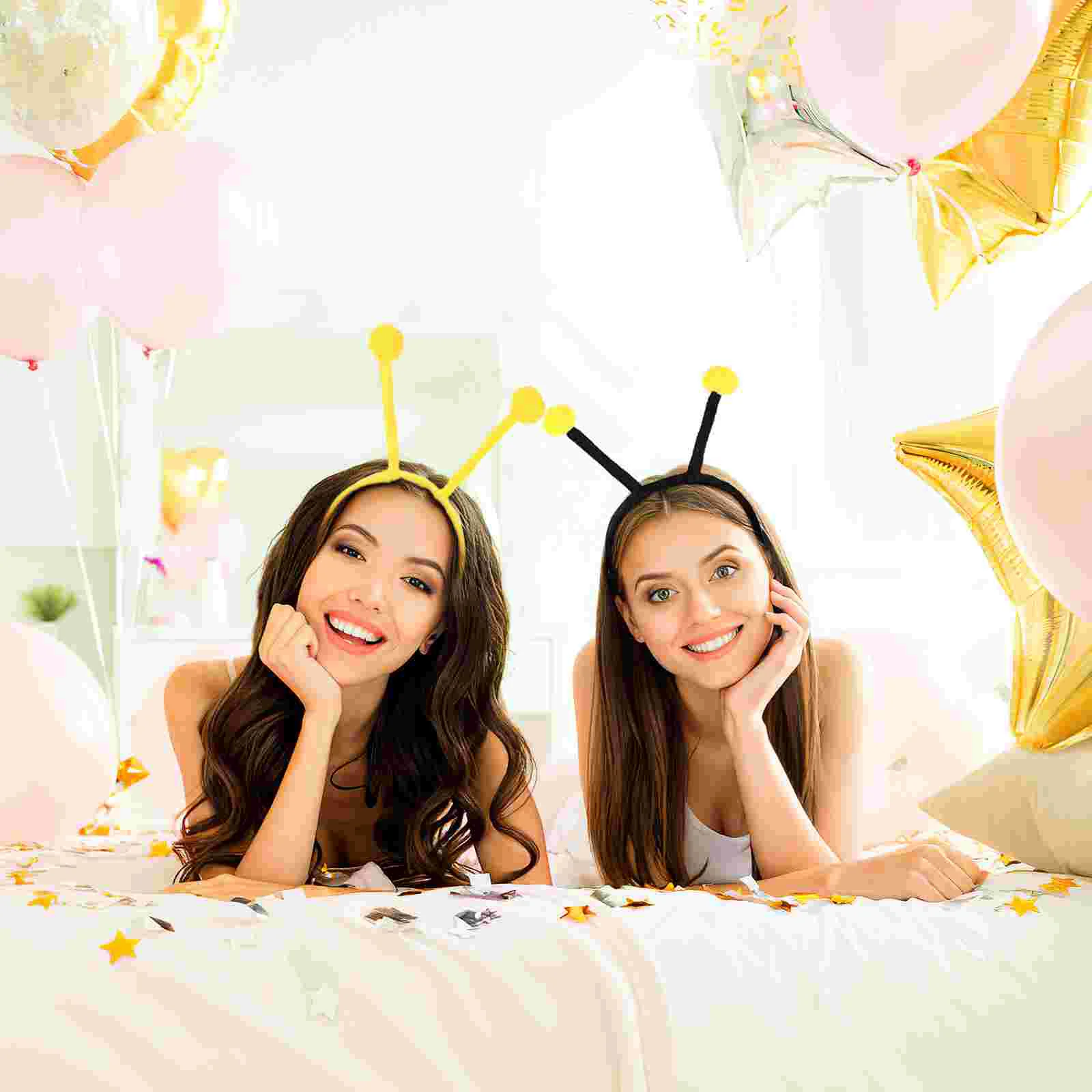 Bee Tentacle Headbands Kids Costume Accessories Plastic Hair Hoops Pompom Headband Bee Hair Bands Halloween Christmas Party