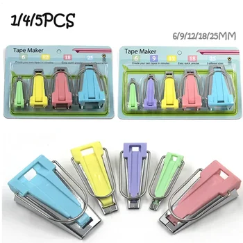 Professional Bias TAPE Makers ชุด 6 มม./12 มม./18 มม./25 มม.ขนาดเย็บเครื่องมือสําหรับผูกผ้าเย็บหัตถกรรมและ DIY Costura