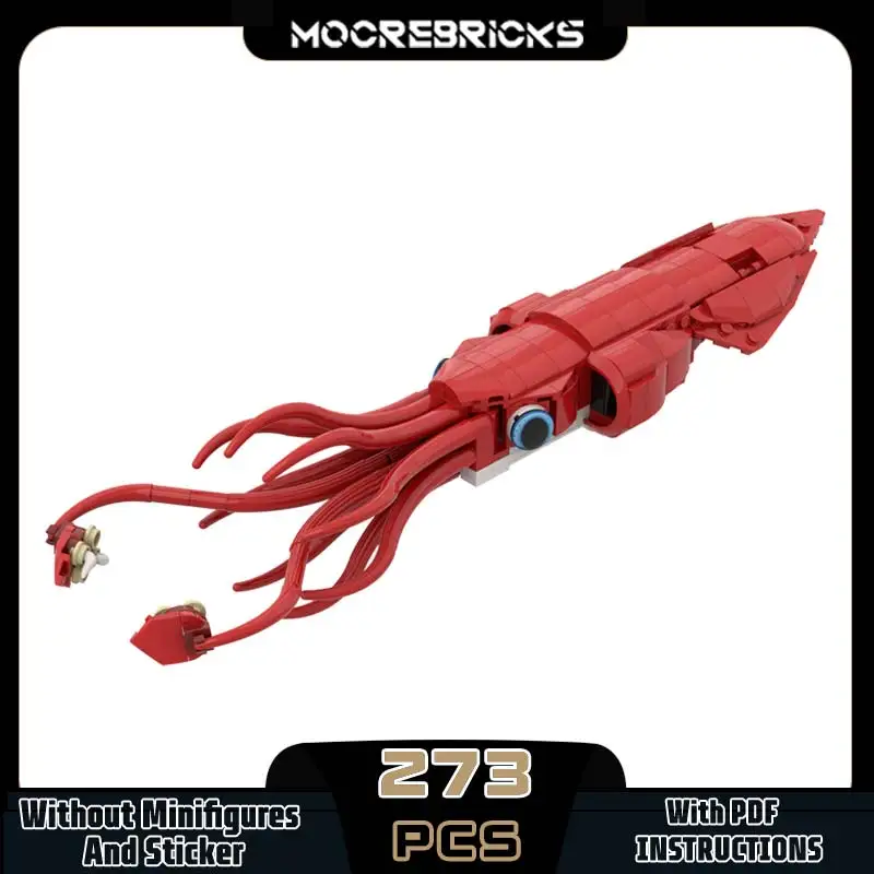 MOC القطب الجنوبي الحياة البحرية نموذج الحبار الضخم الحيوان اللبنات لتقوم بها بنفسك تجميع لغز لعبة الأصالة الطوب هدايا عيد الميلاد