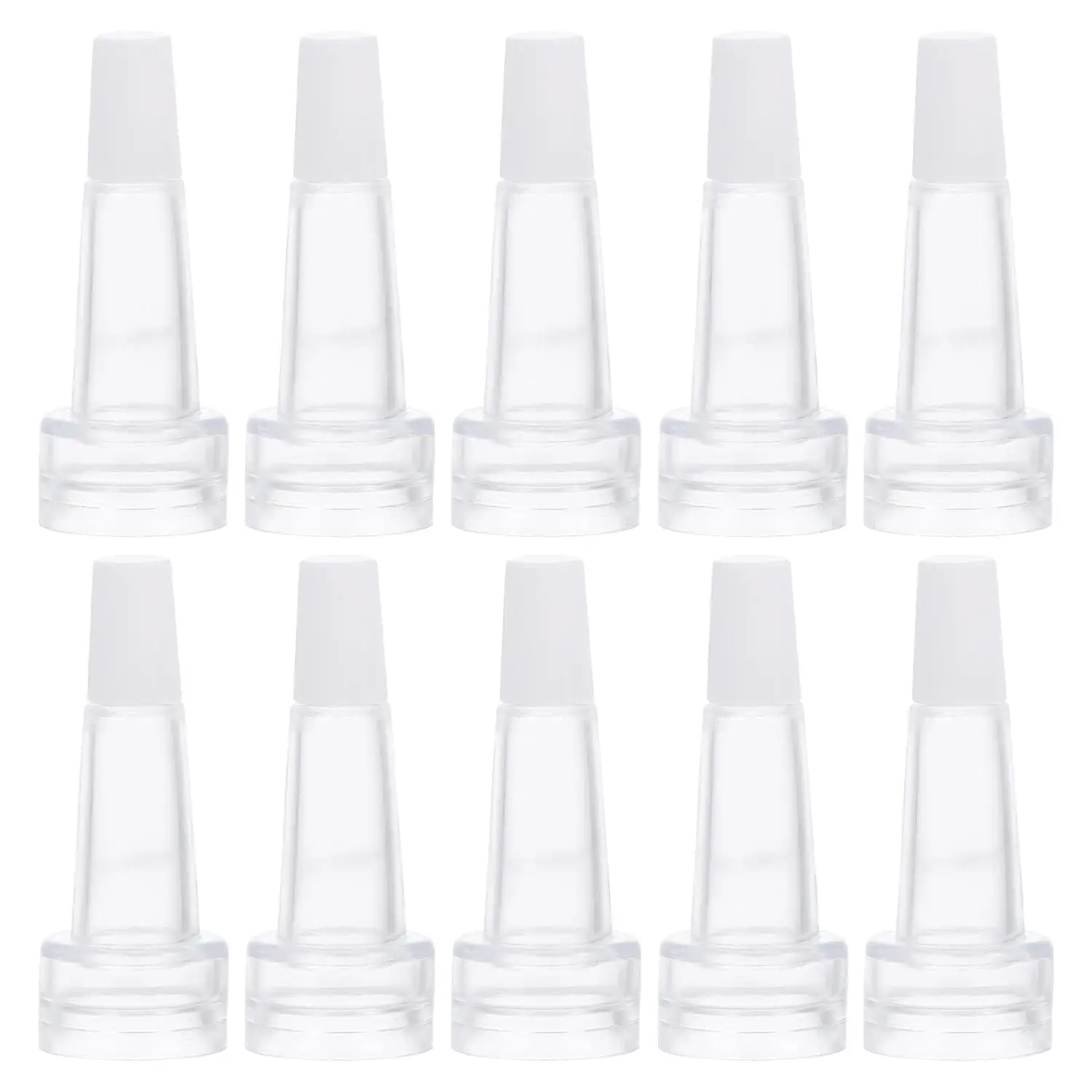 50Pcs 13/20 Tooth  Glass Dropper Cap Serum Vial Trumpet Dropper Head Cap Eye Dropper Bottle Cap for Travel Test Sample Perfume