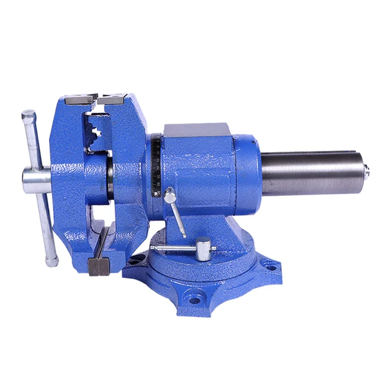 4-inch Multifunctional  heavy-duty bench vise 360-degree rotation locking base desktop vise screw rod thickened