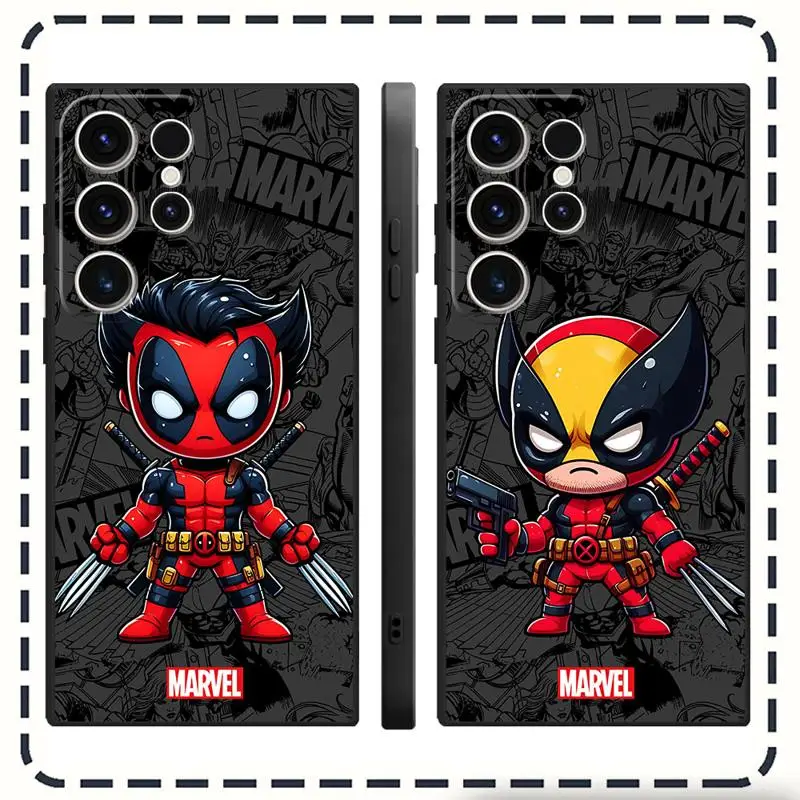 phone Cases for Samsung Galaxy S21 S23 Ultra FE case S20 S24 S10Plus S9 S21 funda Antiscratch cover Cartoon Deadpool Wolverine