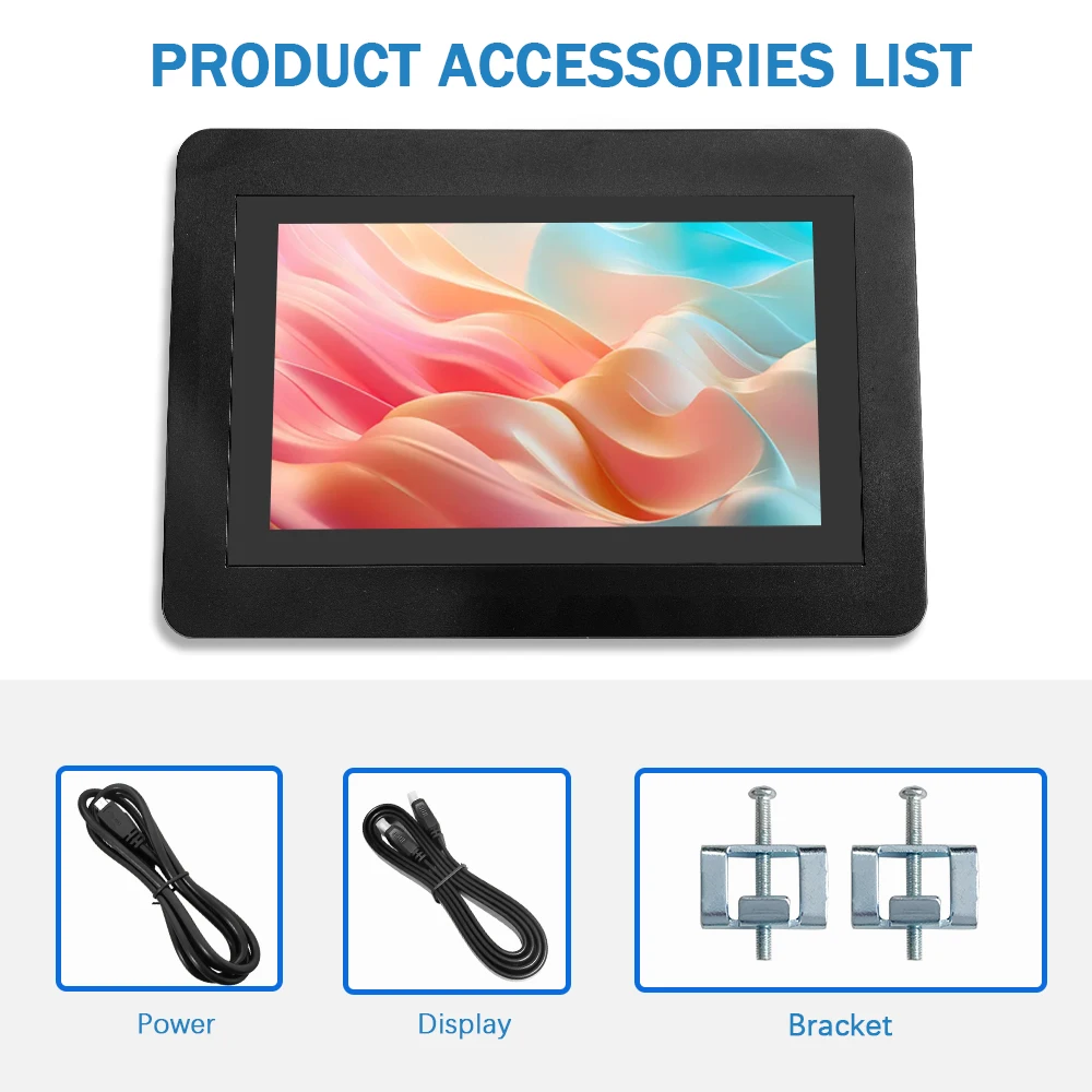 AV/DC/HDMI interface 7-inch high-definition industrial touch display screen, suitable for CNC machine tool equipment display