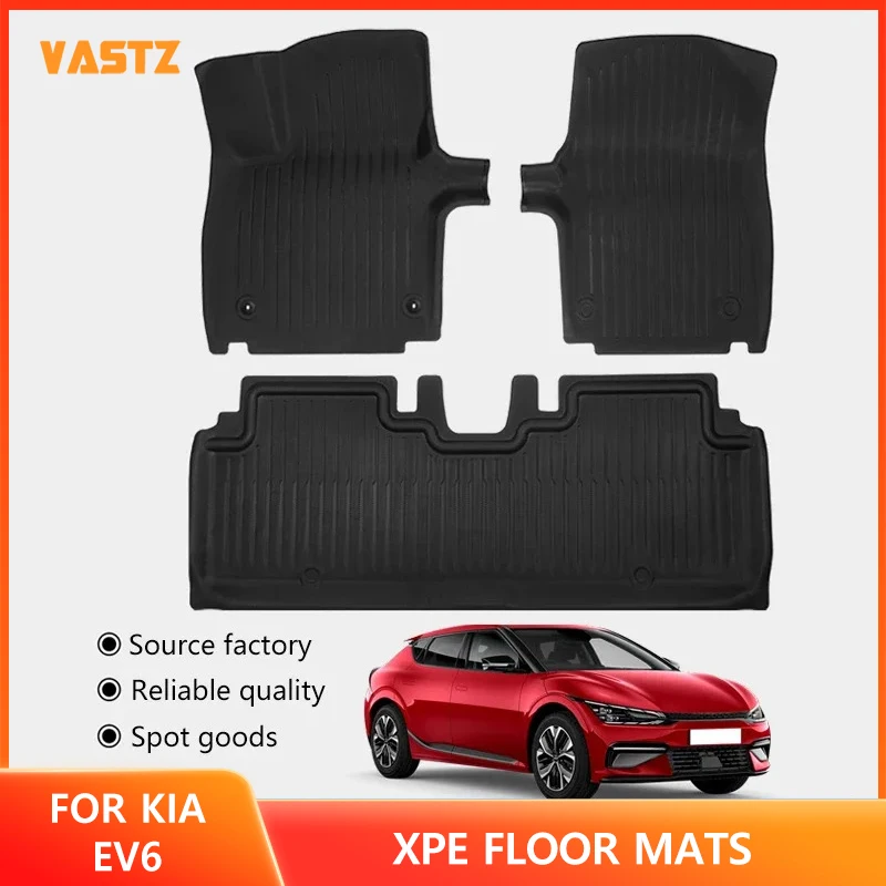 Floor Mats for Kia EV6 2022 2023 2024 All-Weather Left Right Rudder RHD LHD Cargo Liner Heavy Duty Trunk Protection Backrest Mat