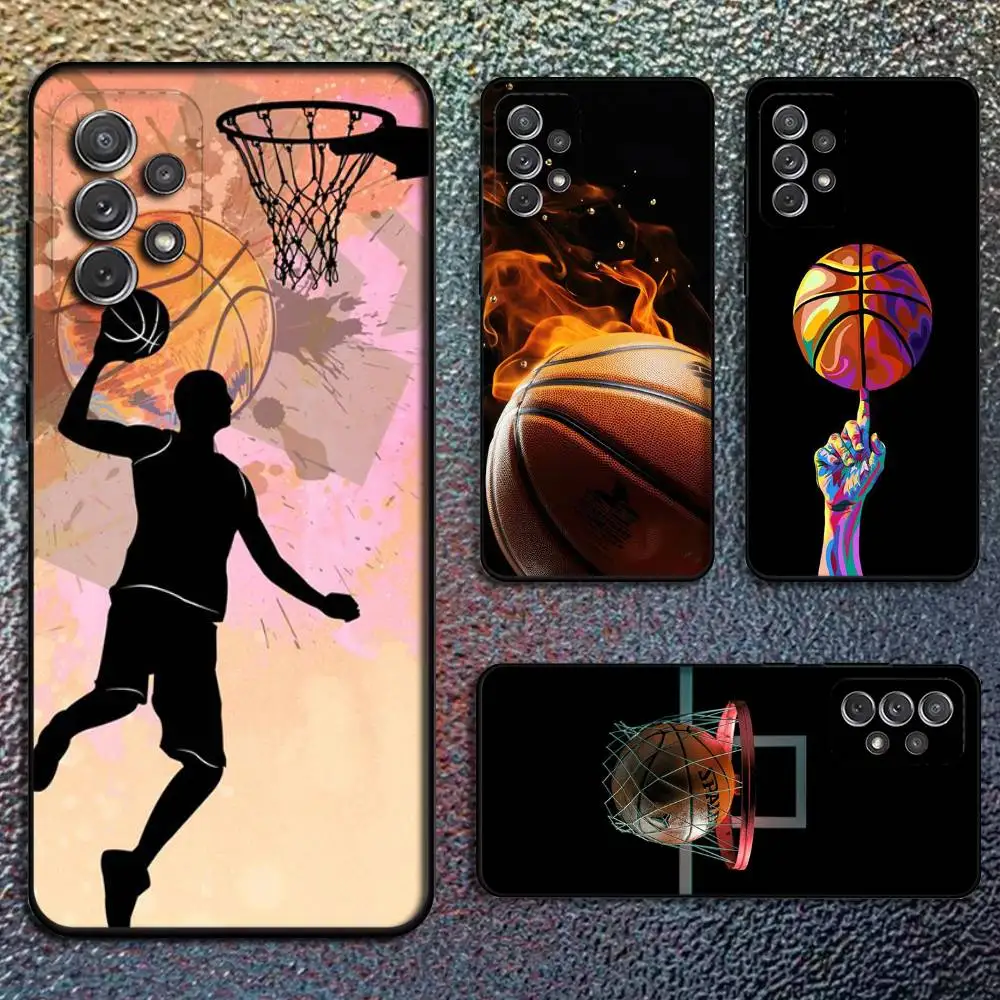 

Basketball Basket Sports Phone Case For Samsung S25,S24,S21,S22,S23,S30,Ultra,S20,Plus,Fe,Lite,Note,10,9,5G Black Cover