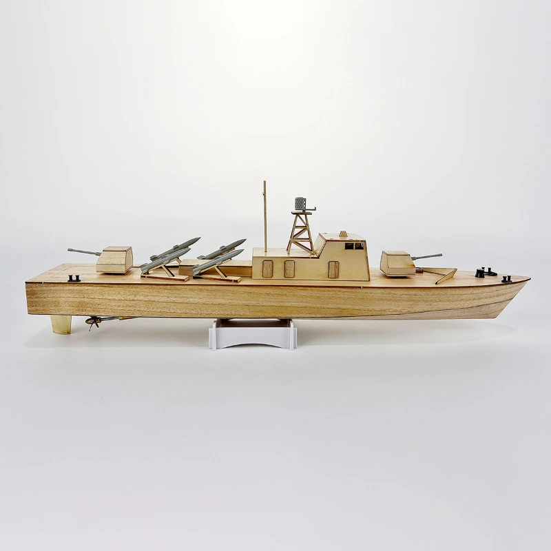 RC Missile Boat Model D-42 Wooden Kit Electric Self-propelled Model Competition Designated Ship Type