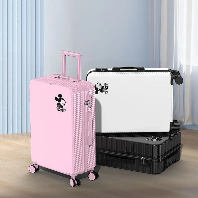 Disney Travel Suitcase on Wheels Zipper Password Trolley Luggage Set Travel Bag Girl Cartoon Student Lightweight Luggage