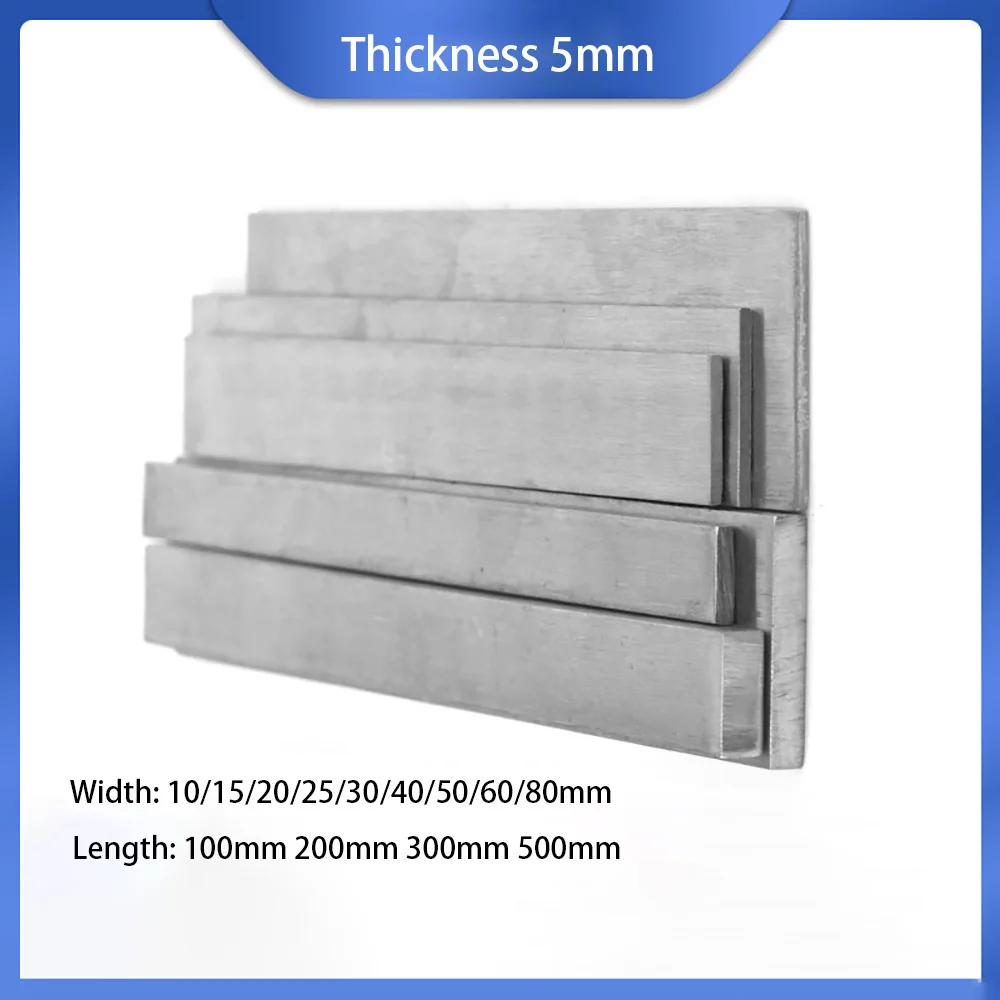 1Pcs 5mm Thickness 316 Stainless Steel Bar Plate Rod Width 10/15/20/25/30/40/50/60/80mm Length 100mm 200mm 300mm 500mm Flat Bar