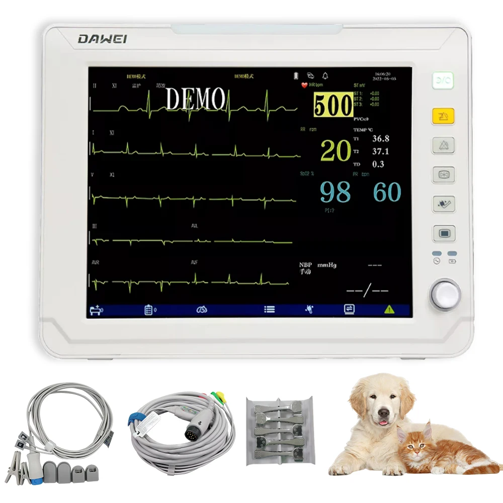 Portable Veterinary Monitor 6 Parameter, 12.1