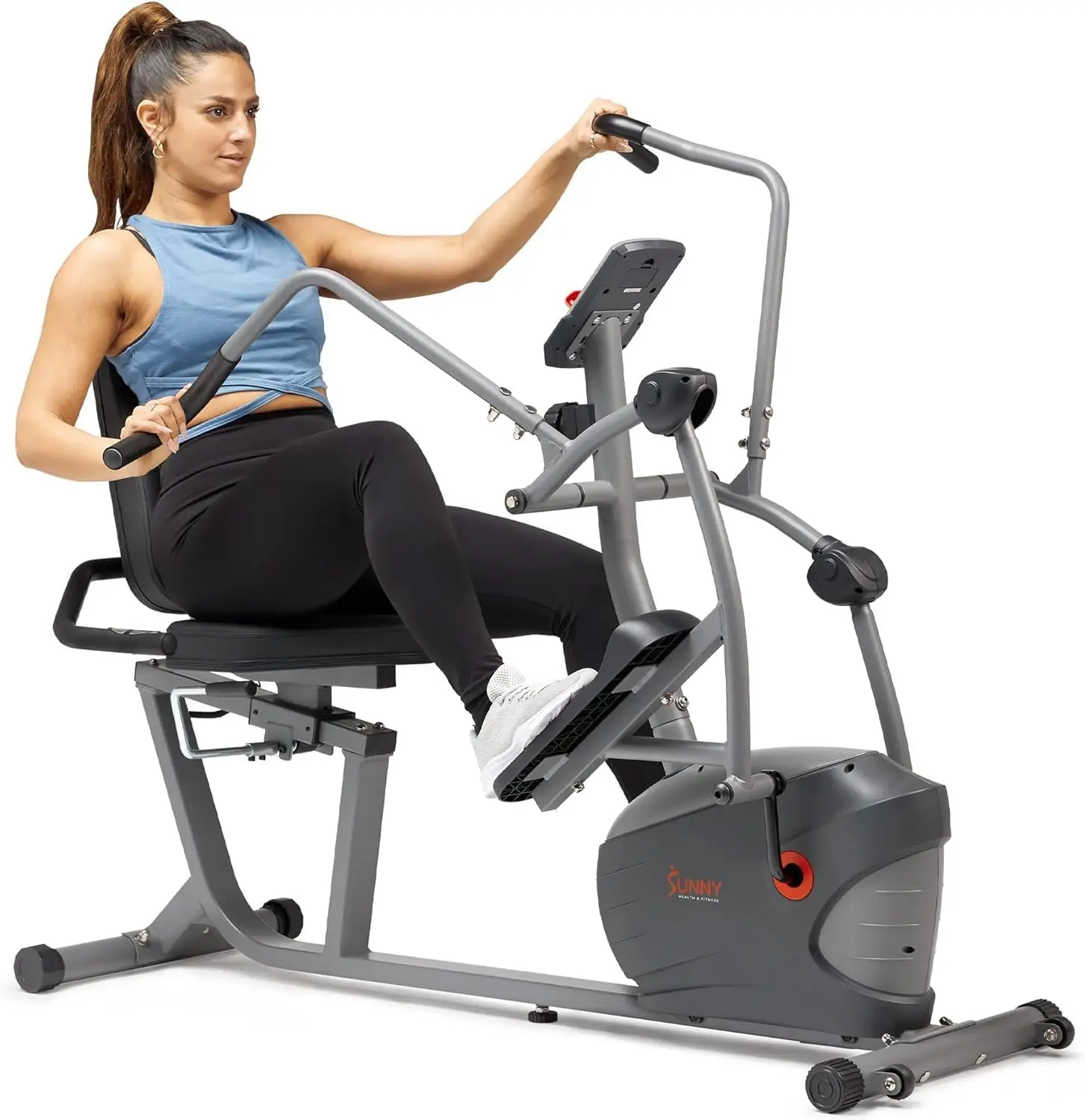 Health & Fitness Compact Performance Recumbent Bike w/Dual Motion Arm/Leg Exercisers for Senior Home Training w/Quick Adju