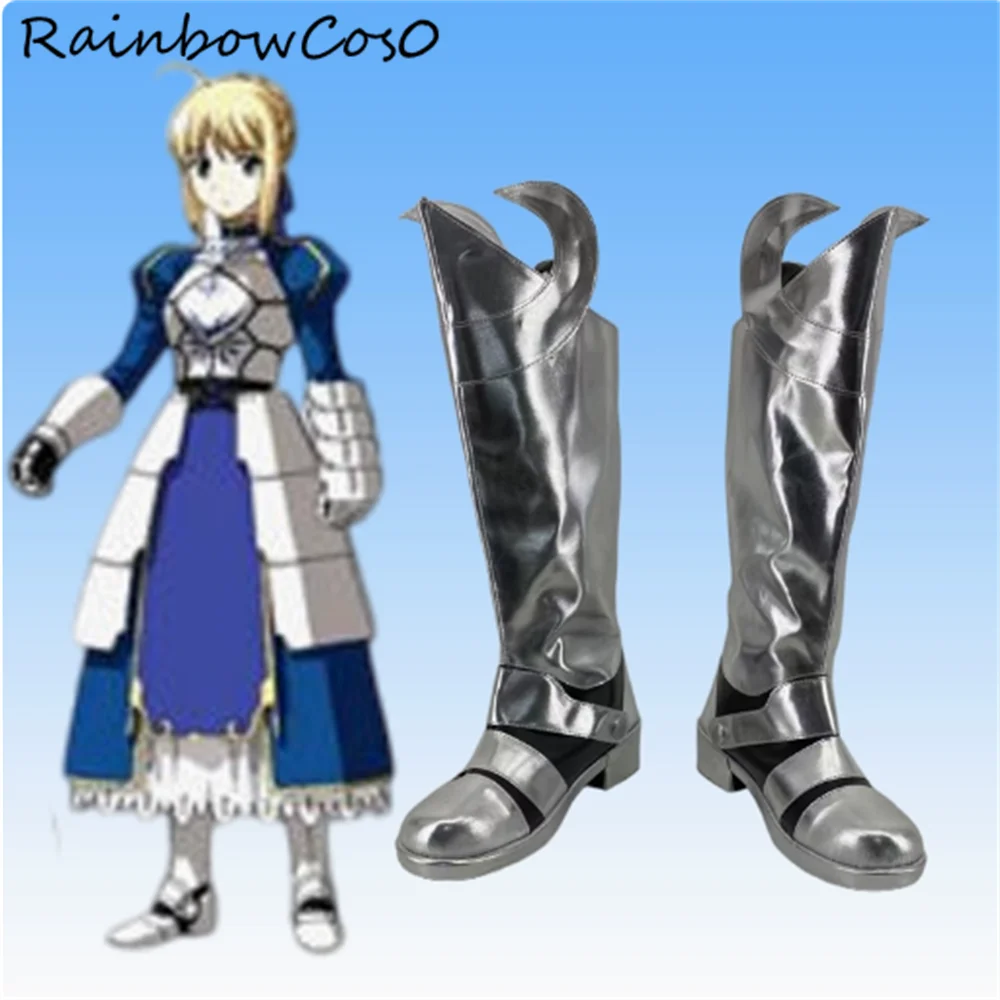 Arthur Pendragon stay night saber Fate/Grand Order FGO Cosplay Shoes Boots Christmas Game Anime Halloween RainbowCos0 W4426