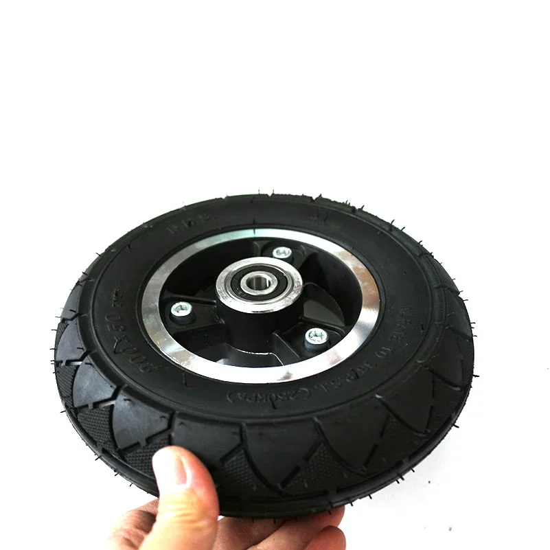 200x50 Electric Scooter Filled tire soild tyre with black hub for Trolley Caster Wheel 200*50 Alloy Hub 8 inch