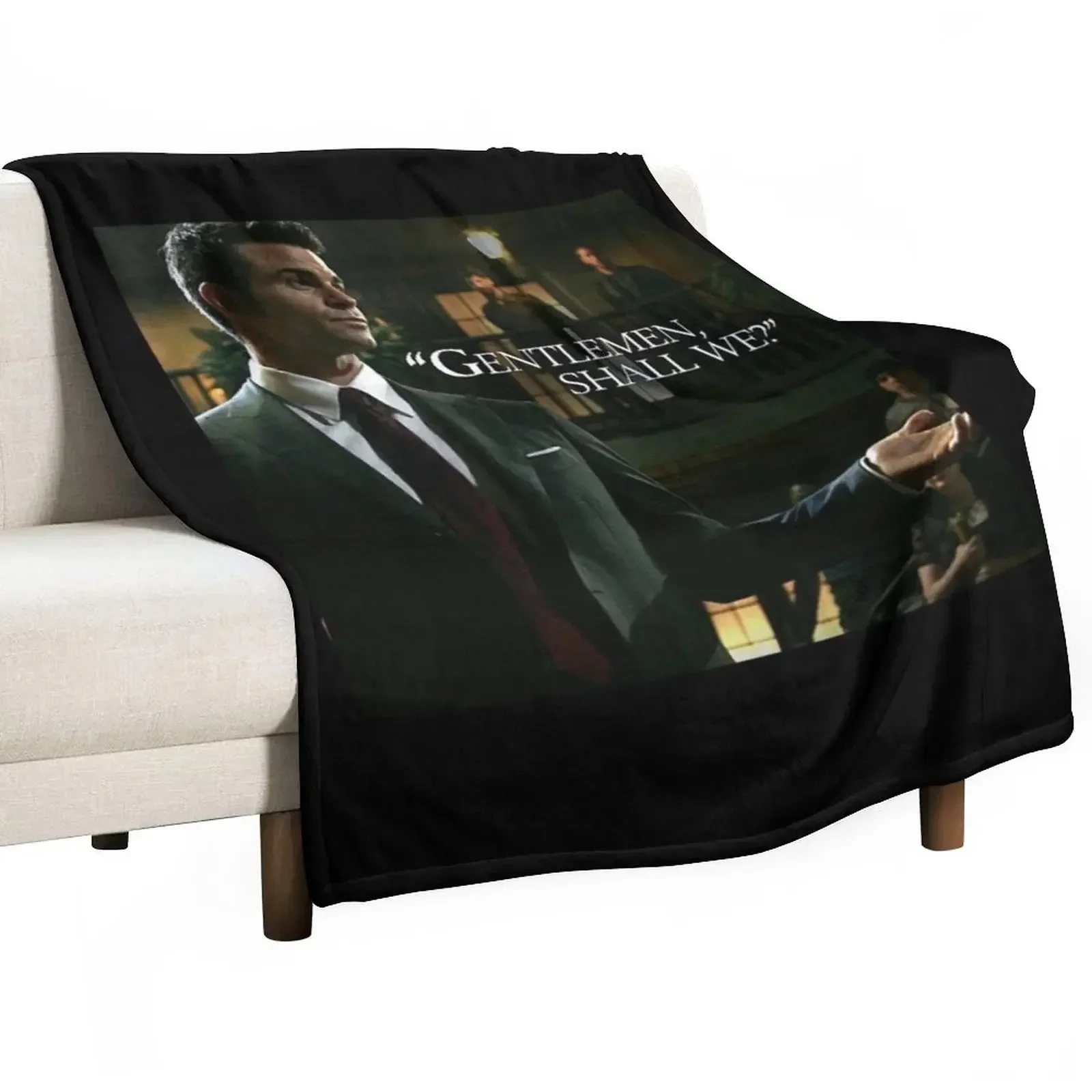 

Elijah Gentlemen shall we Throw Blanket Fashion Sofas Furrys Luxury Thicken Blankets