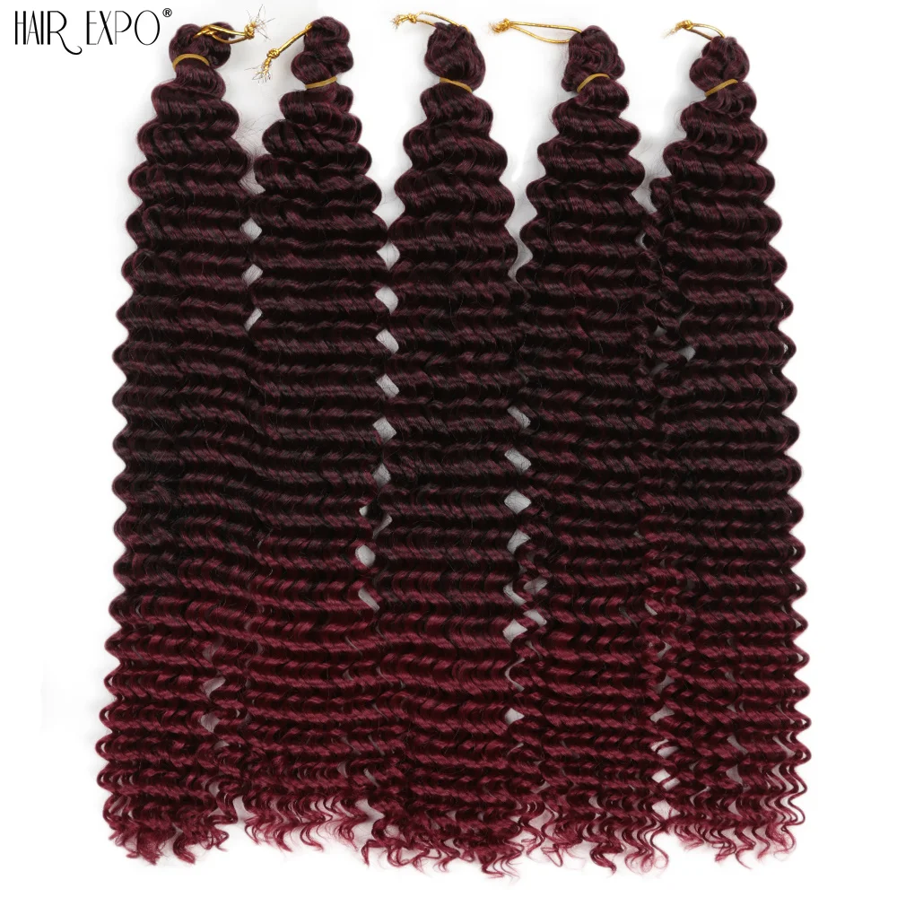 22 "Deep Wave Häkeln Haar synthetische Leidenschaft Twist Flechten Haar verlängerung Afro Locken Wasserwelle Deep Twist Zopf Haar Ozean Welle – Detail 19