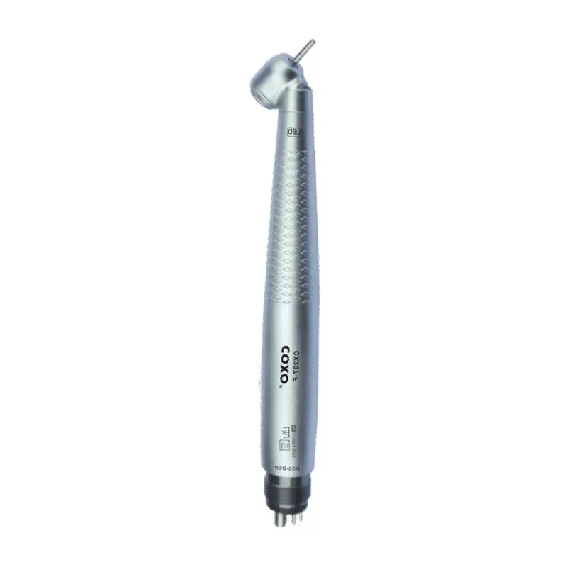 COXO CX207-F 45° LED High-Speed Contra-Angle Handpiece - Pneumatic Turbine with 3 Way Air/Water Spray for Cleaning & Whitening