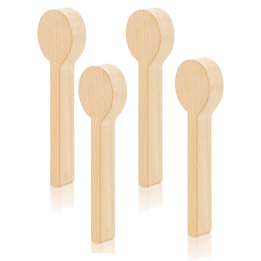 

4 Pcs Wood Carving Spoon Blank Beech Wood Unfinished Wooden Craft Whittling Kit for Whittler Starter