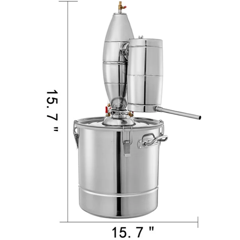 Homee 20L/30L/Copper Alcohol Distillation Equipment Us Whisky Rum Gin Vodka Brandy Spirit Wine Distiller with Pump