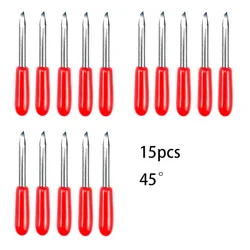 Standard Fine Point 15pcs 45 Degree Plotter Blade Vinyl Cutter for Summa Mimaki Cutting Milling Machine Drawing Tool