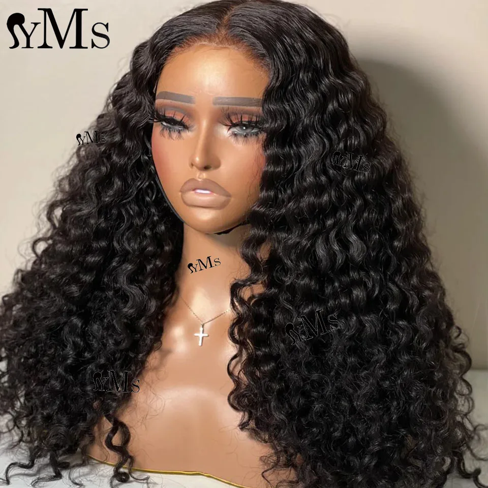 13x4 Burma Curly Lace Frontal Virgin Human Hair Wigs YMS Virgin Vietnamese Human Hair 5x5 Lace Closure Front Wig For Women