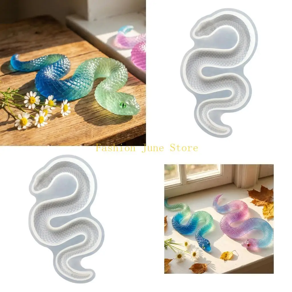 N5KA Highly Detailed Snake Shaped Silicone Mold Realistic Snake Jewelry Mold For Handmade Jewelry And Art Projects