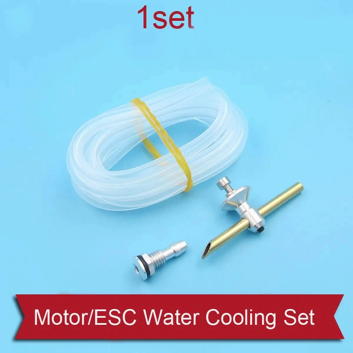 RC Boat Water Cooling Set Inlet + Outlet Mouth Nozzle 3x5mm Pipe for Motor ESC