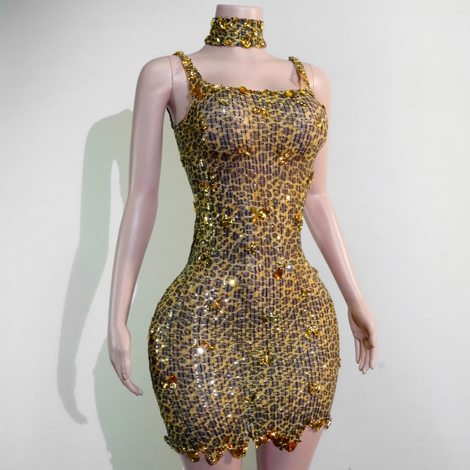 leopard print birthday dress Leopard Print Strapless Prom Dress with Ruffle Skirt & High Slit – RF056 –  Viniodress